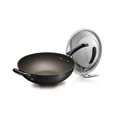 新不粘无油烟磁通炒锅