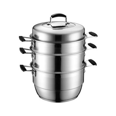 不串味三层复底蒸锅