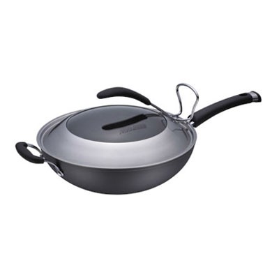 新不粘无油烟磁通炒锅